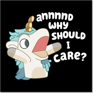 Unicorse Bluey Posters and Art